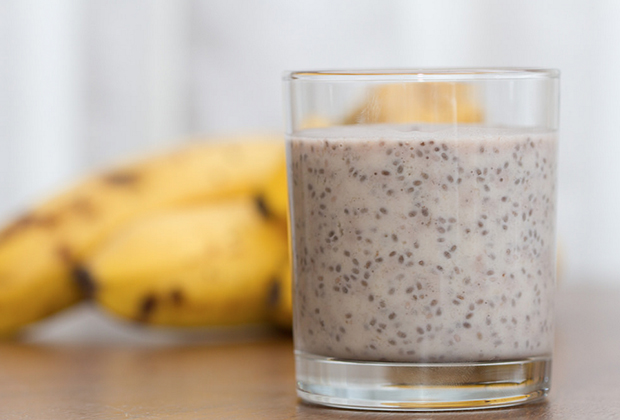 licuado de platano con chia