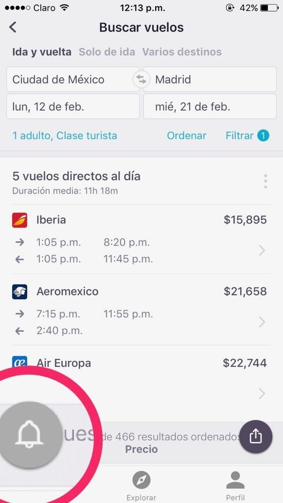 tarifas por error en vuelos de aerolinea