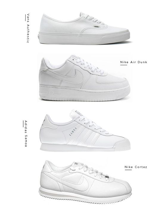 tipos de tenis blancos