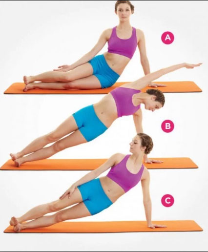 ejercicio para hacer cintura sobre tapete de yoga