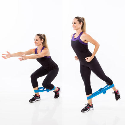 sentadillas con lateral paso a paso reducir cintura y aumentar gluteos