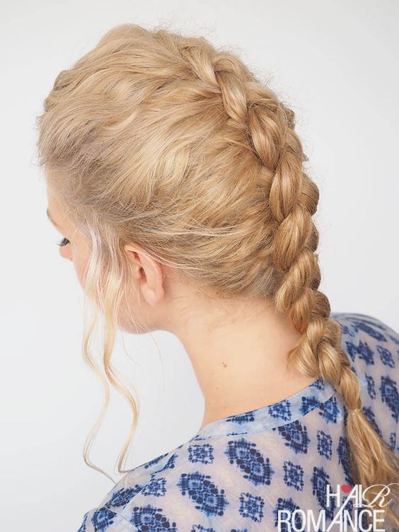 trenza para cabello rizado 