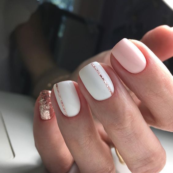 unas gelish color blanco con rosa desintoxicar tus unas