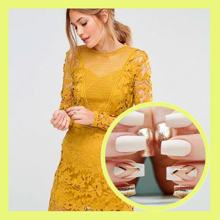 10 diseños de uñas para vestido de fiesta según el color