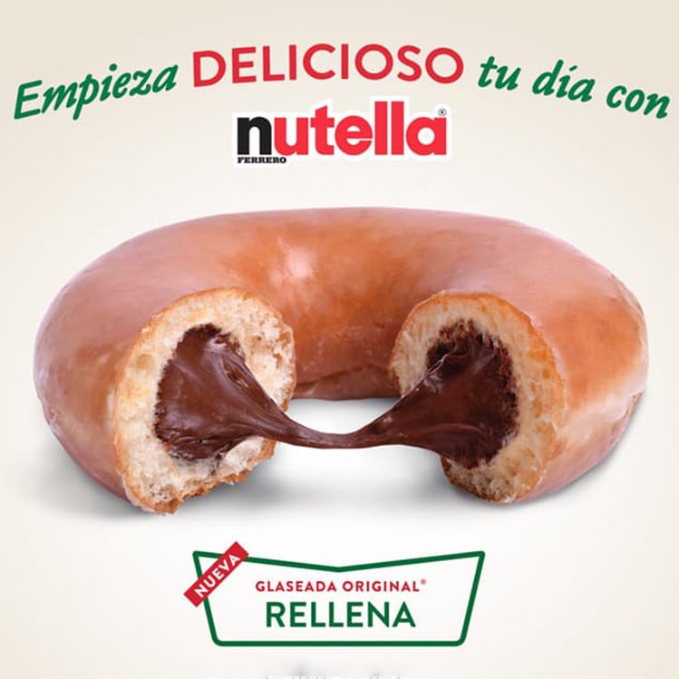 Conoce y llévate la nueva dona de Krispy Kreme rellena de Nutella