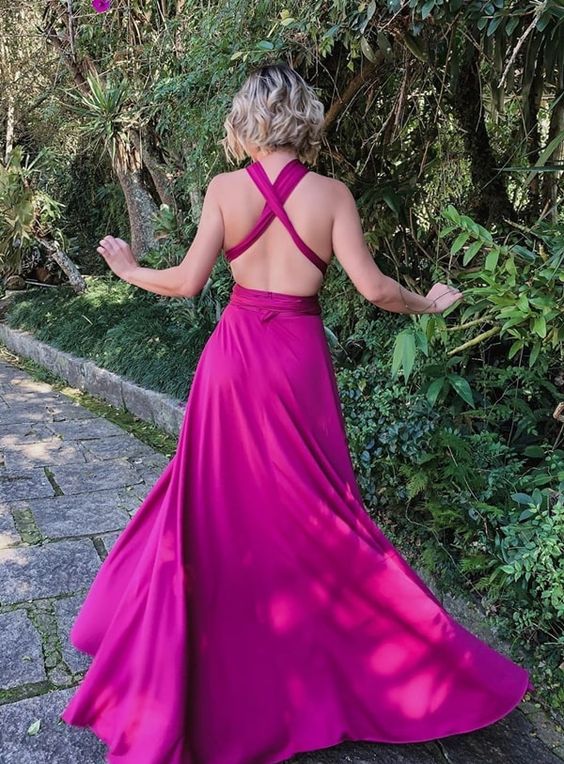 vestido fucsia para fiesta