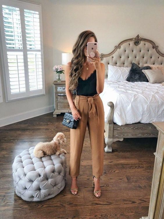 outfit sexy color camel