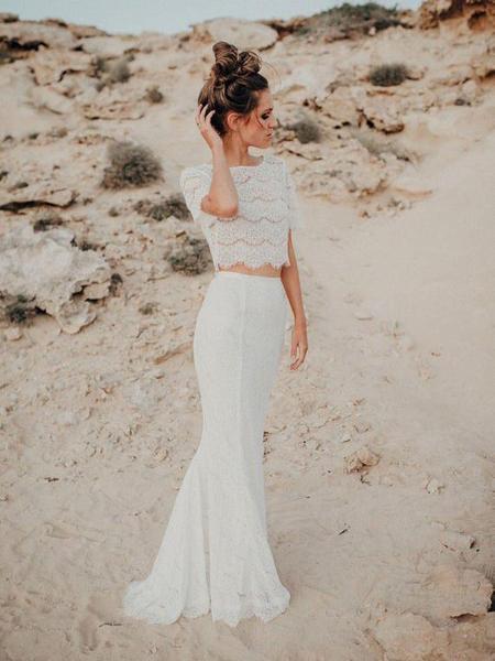 10 Ideas de vestidos de dos piezas para novias 2