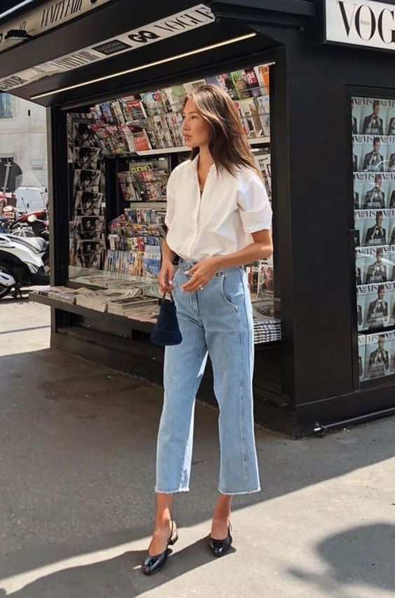 outfit camisa y jeans 