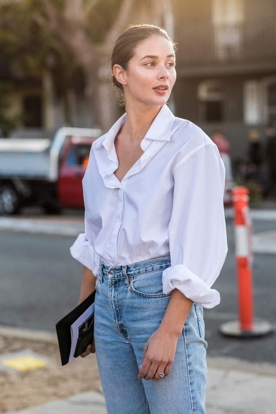 outfit camisa y jeans 