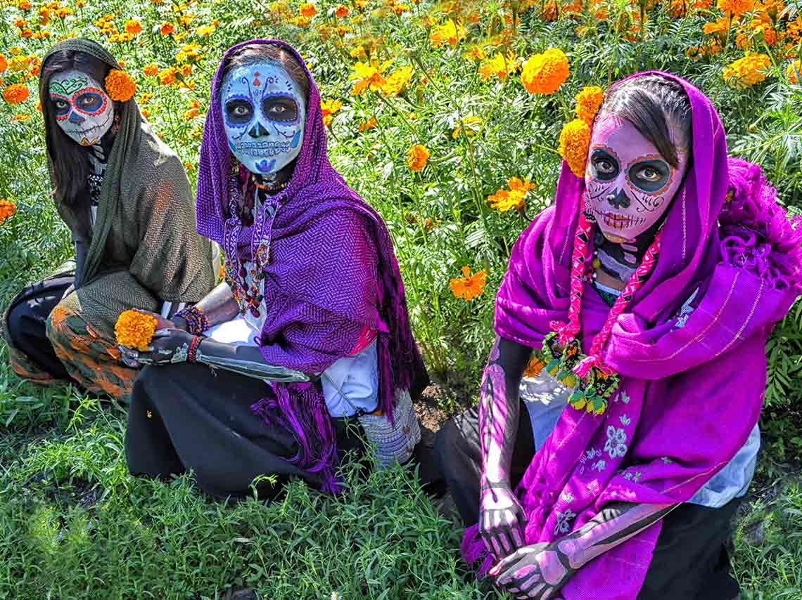 La Catrina en trajinera 2019 xochimilco