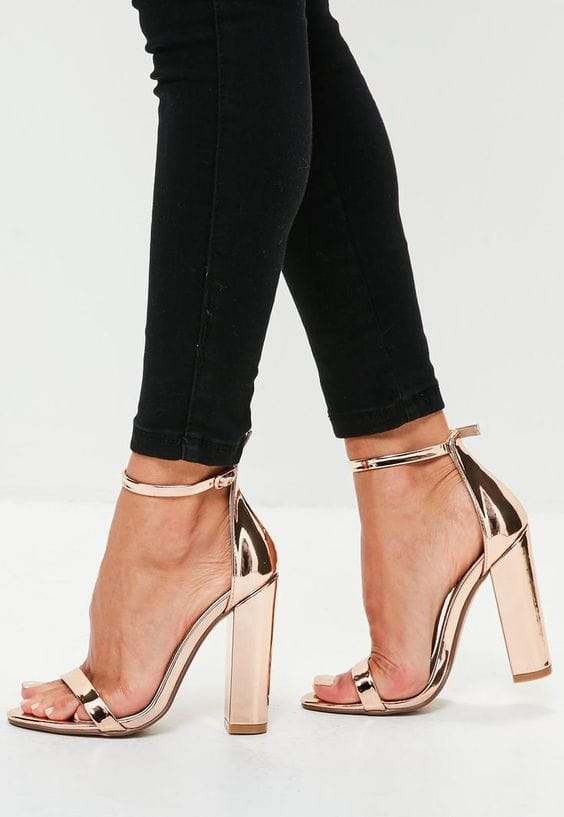 rose gold zapatos