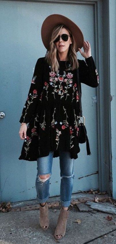 10 outfits boho chic para otoño y época de frío 2