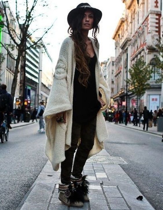 10 outfits boho chic para otoño y época de frío 0