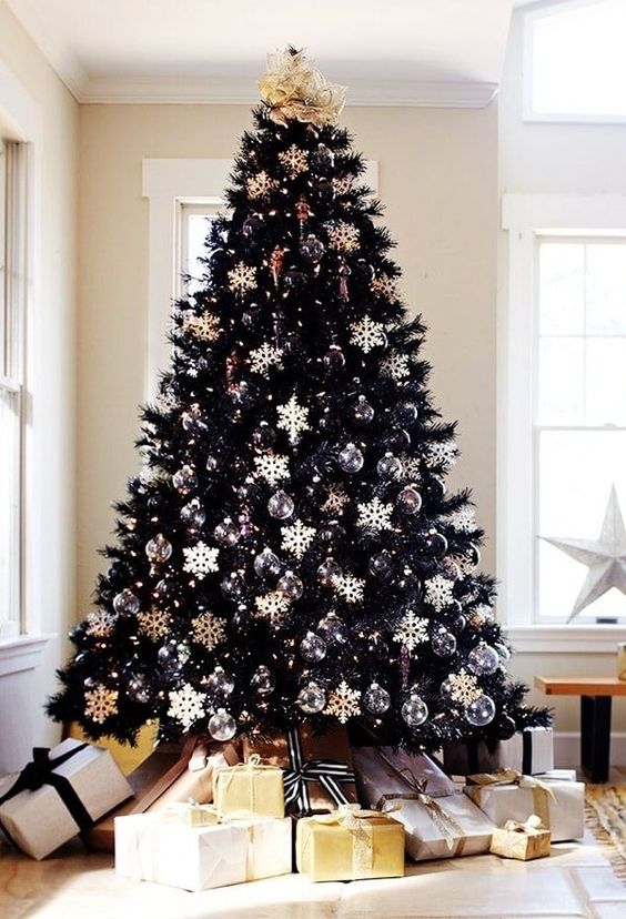 Diseños de árboles de navidad negros para una decoracin minimalista 0