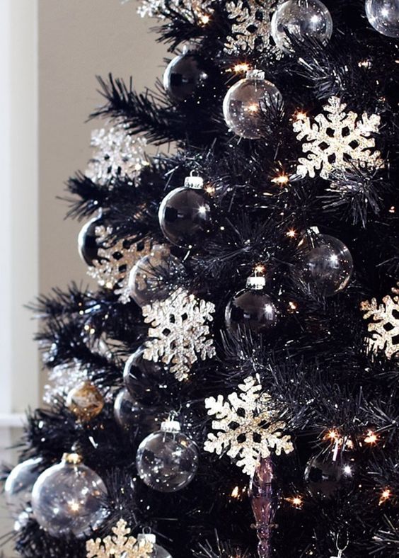 Diseños de árboles de navidad negros para una decoracin minimalista 2
