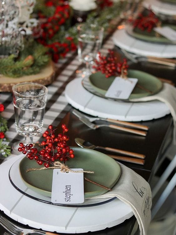10 ideas de decoración de mesa navideña elegante 6