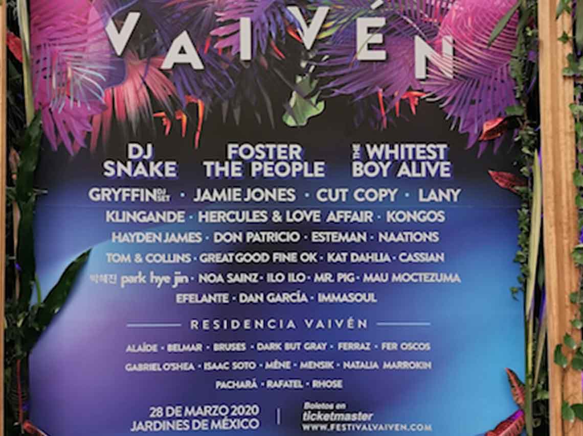 Festival Vaivén 2020 ¡viene Foster the people y Cut Copy! 0