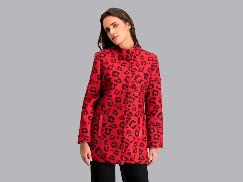 abrigo animal print vanity basicos de invierno mujer