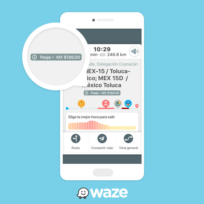 Ya puedes consultar precios de casetas en Waze 0