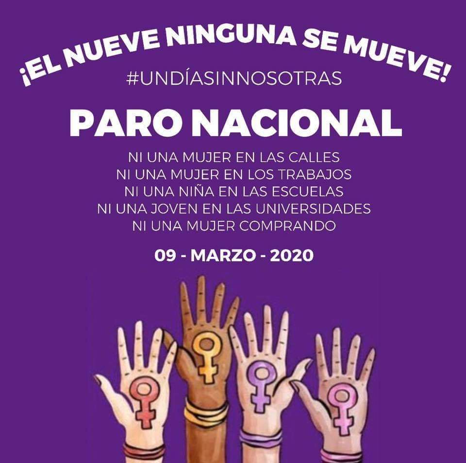 “Un día sin nosotras”, convocatoria de mujeres a paro nacional contra la violencia 0