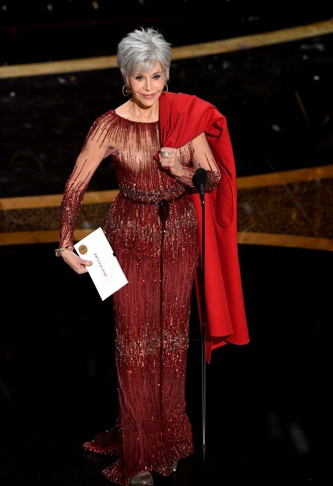 Jane Fonda repitió vestido en los Oscar como declaración al cambio climático 0