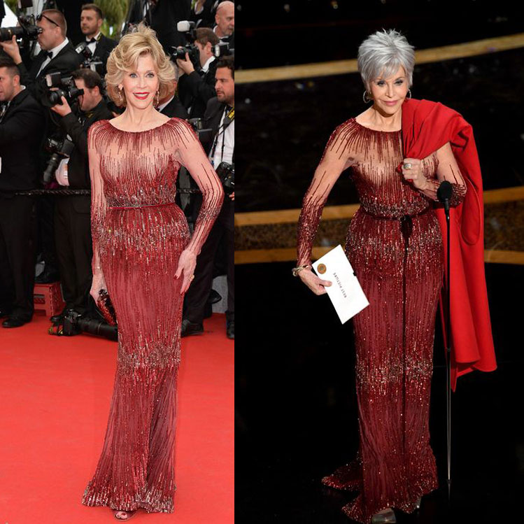Jane Fonda repitió vestido en los Oscar como declaración al cambio climático
