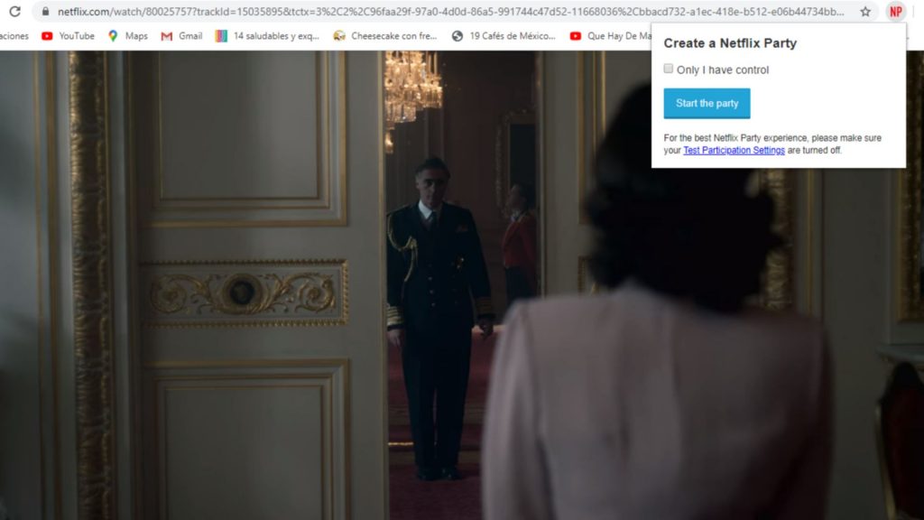 Empezar fiesta en Netflix Party