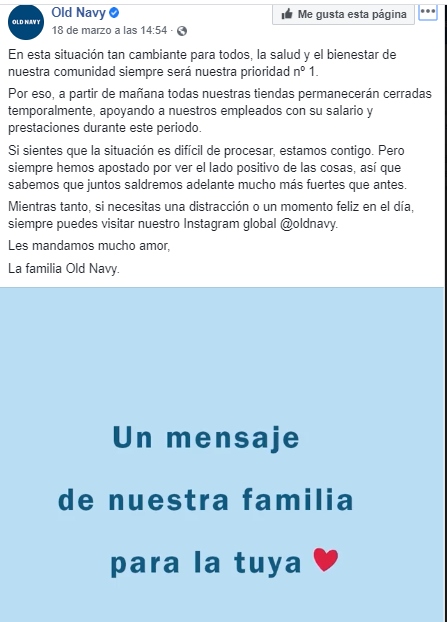 Old Navy cierra tiendas en México