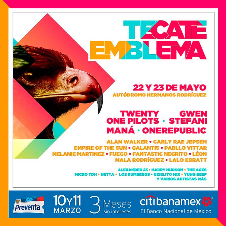 Estrenamos festival de música ¡Tecate Emblema! viene Gwen Stefani