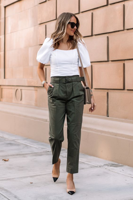 10 outfits elegantes verde militar que son perfectos para verano 4