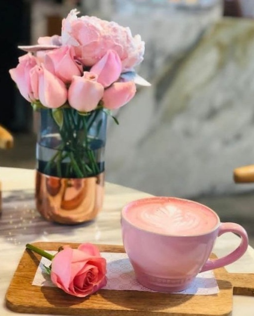 Pink latte