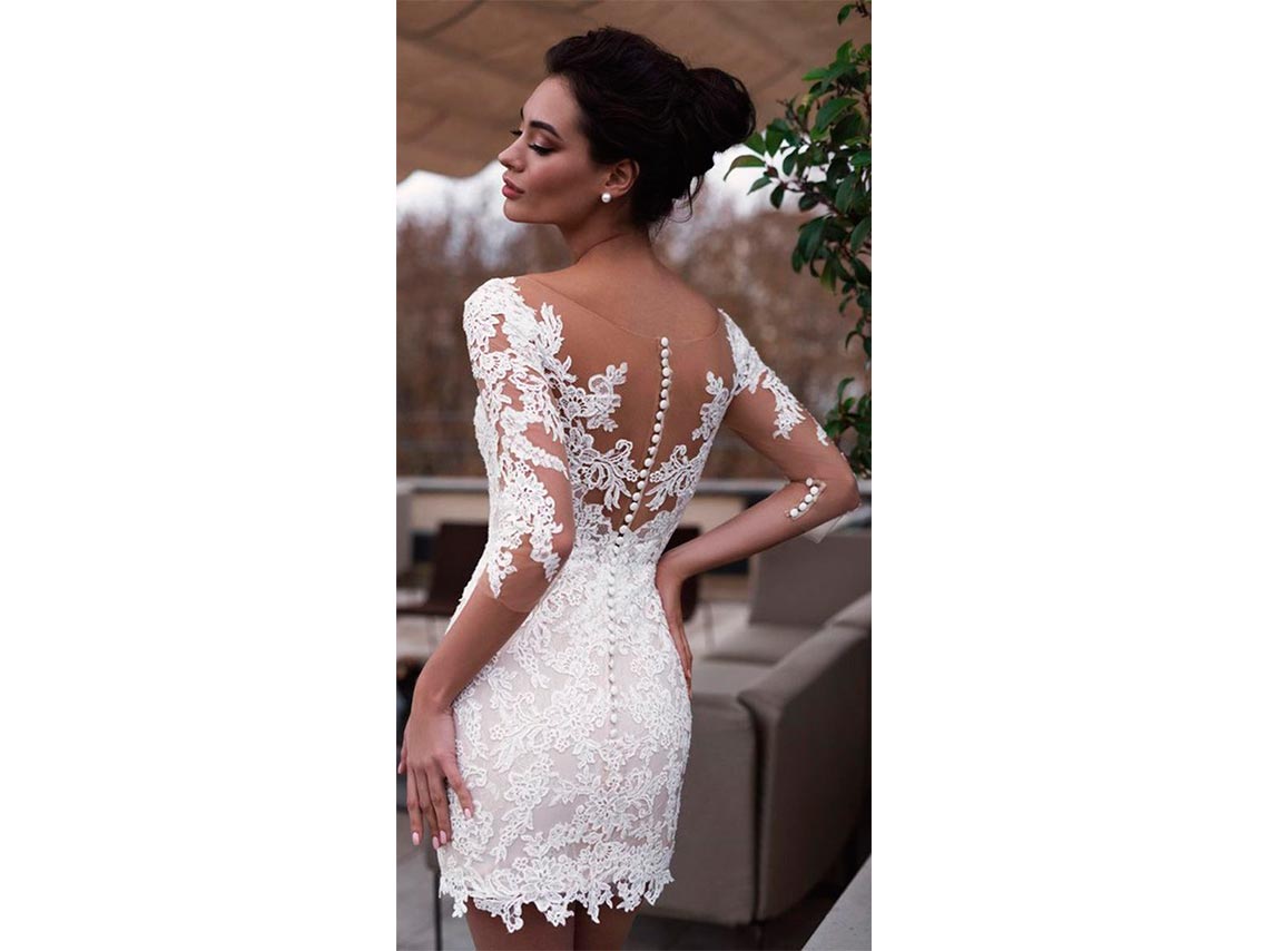 10 vestidos de novia elegantes perfectos para el civil 11