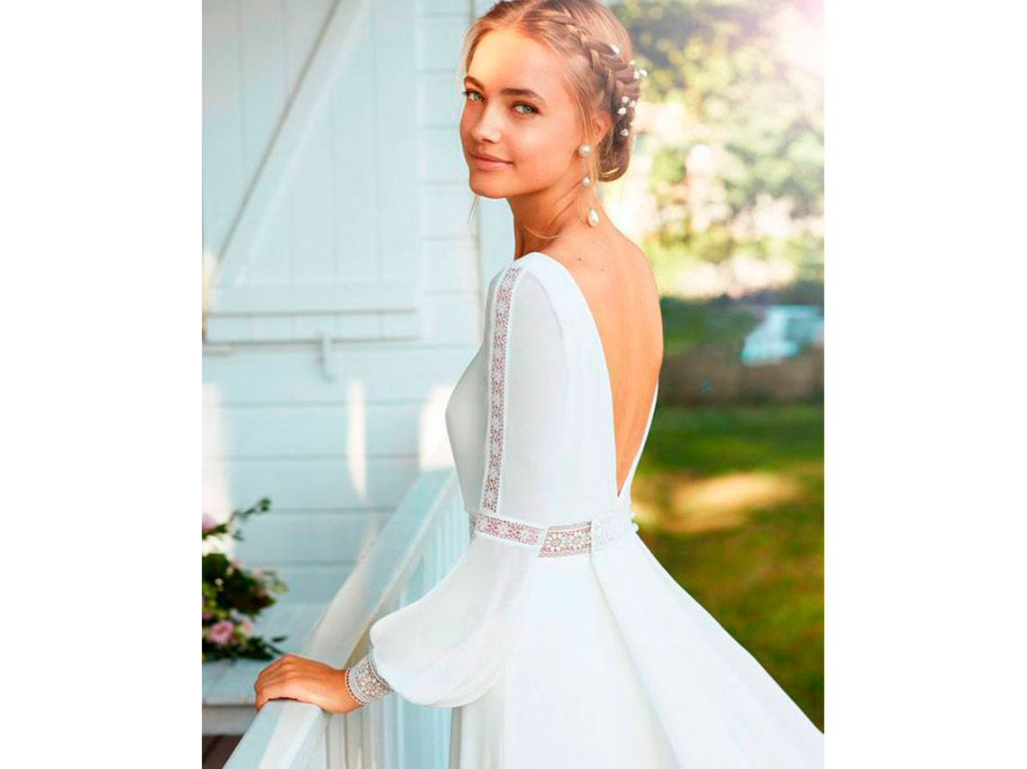 10 vestidos de novia elegantes perfectos para el civil 17