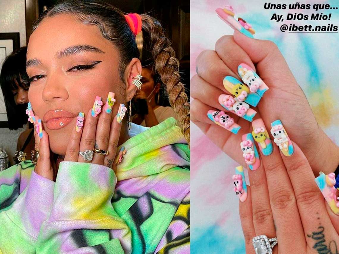 5 uñas al estilo Karol G que puedes imitar en casa 3