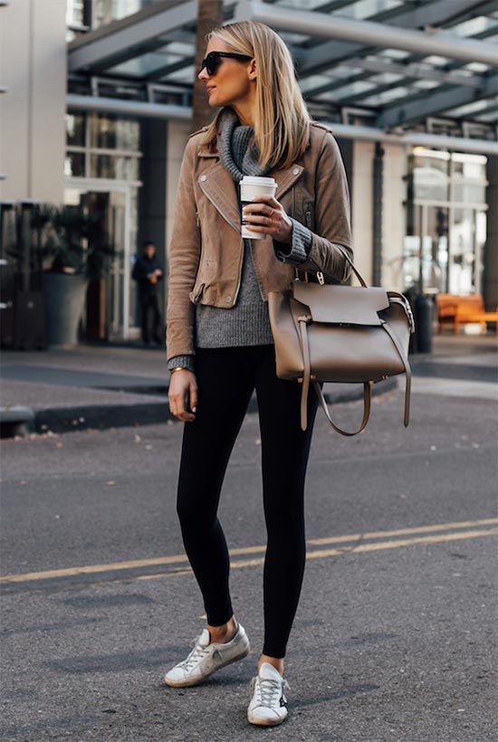 10 outfits con leggins negros para sentirte cómoda en invierno