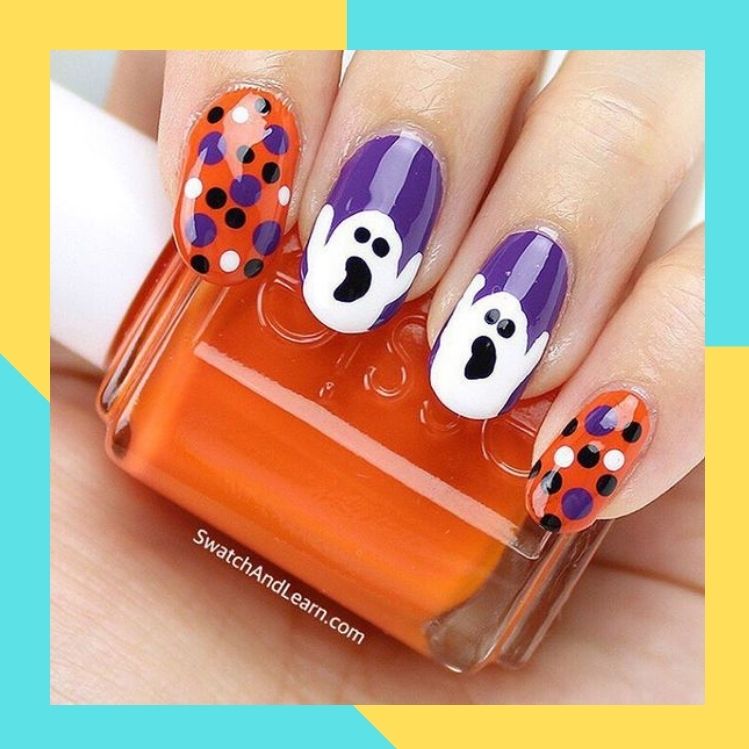 7 diseños de uñas fáciles para Halloween