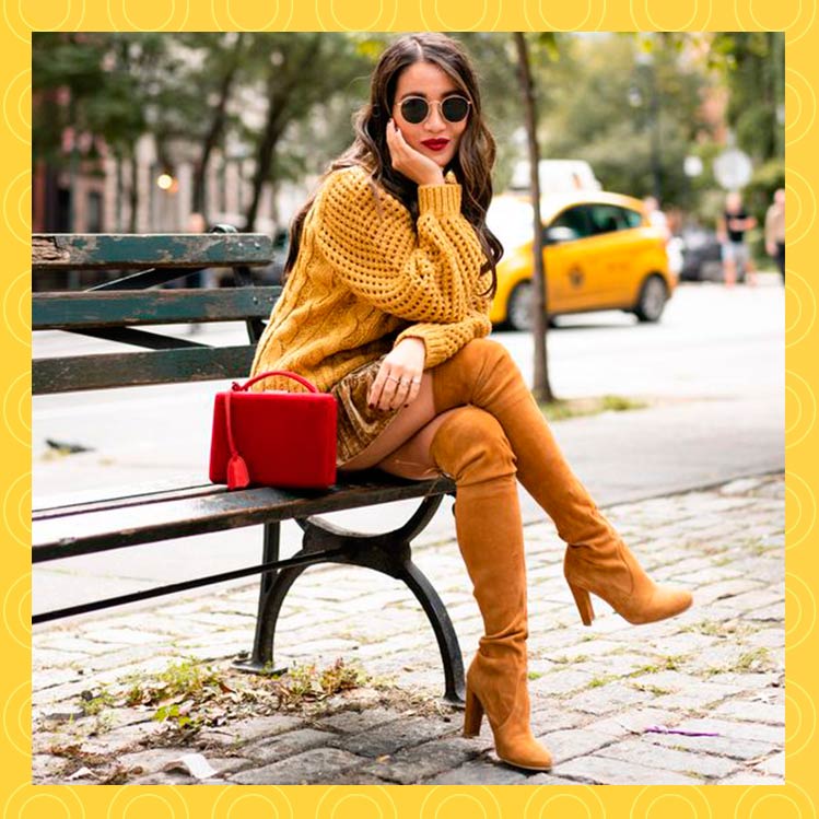 10 outfits con botas largas de colores para el invierno | Mujer de 10