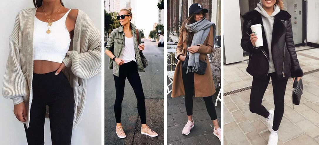 8 outfits con leggins negros para sentirte cómoda en invierno | Mujer de 10