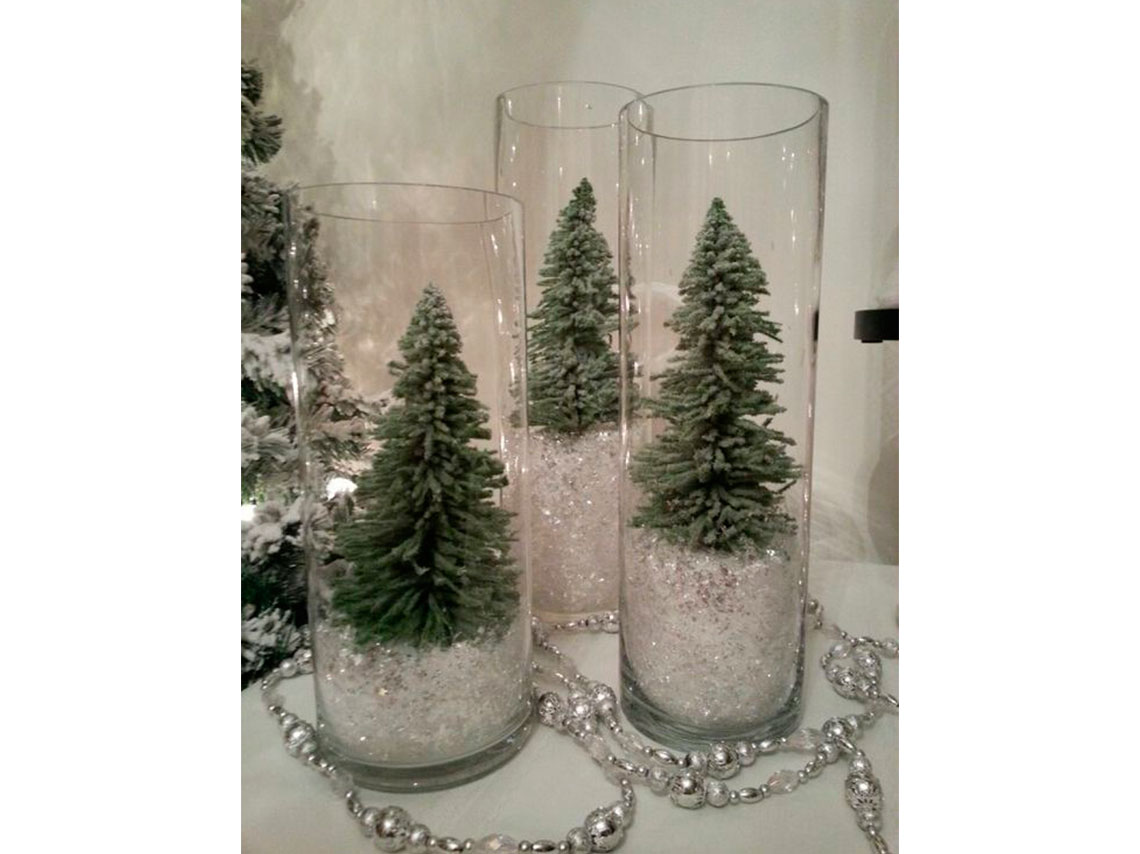 10 ideas para decorar con mini árboles de Navidad 5