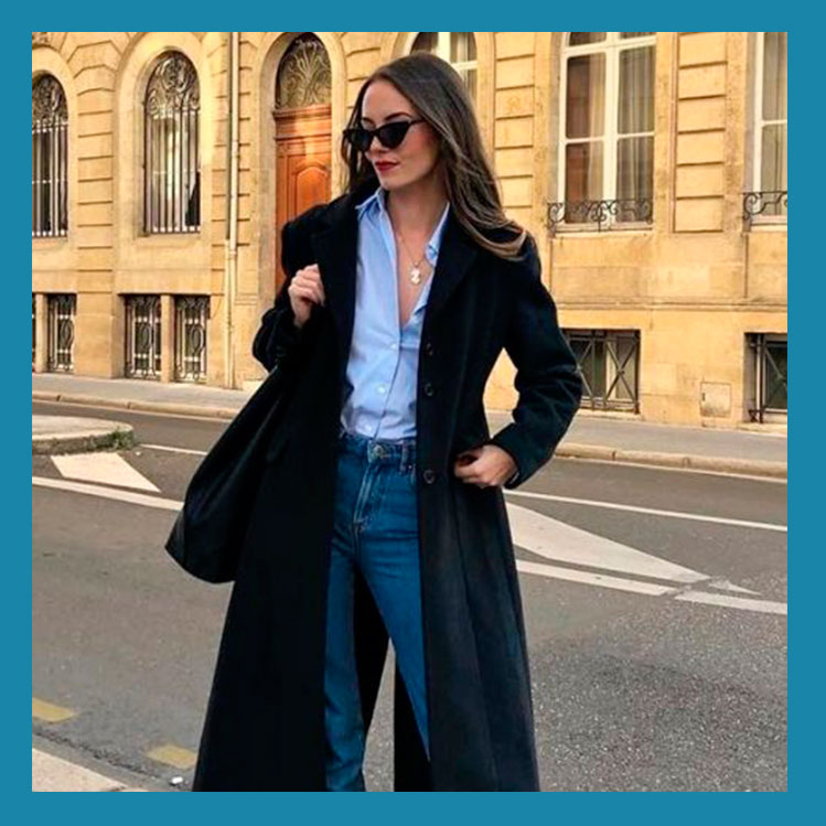 7 outfits con abrigo negro para verte elegante en el trabajo | Mujer de 10