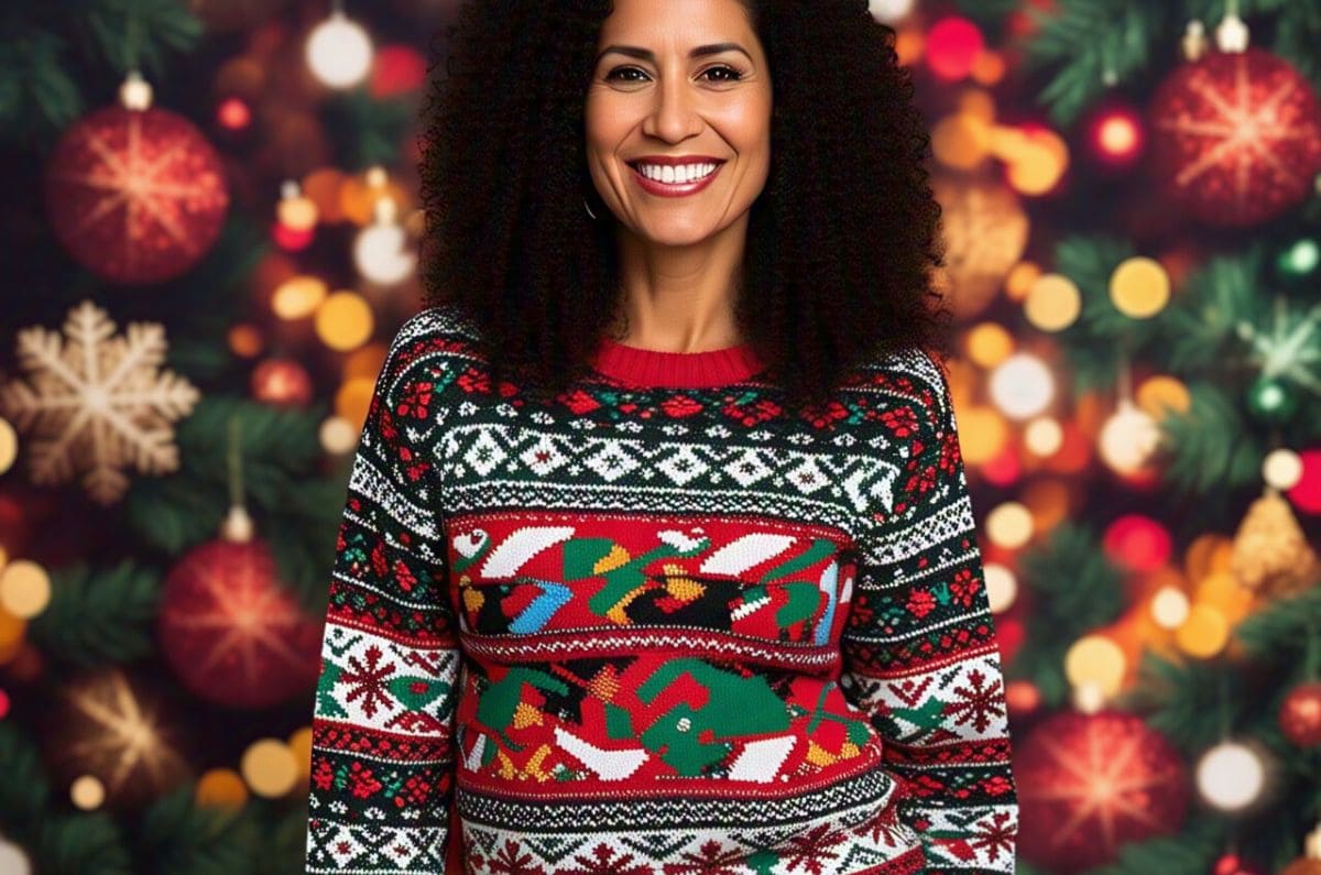 8 outfits con ugly sweaters para usar en Navidad
