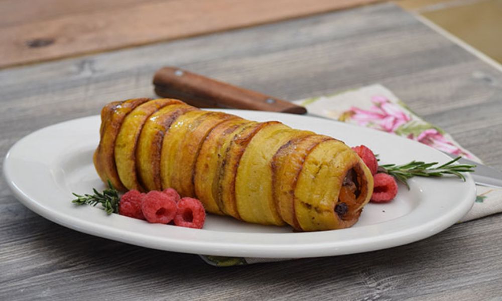 Rollo de plátano macho