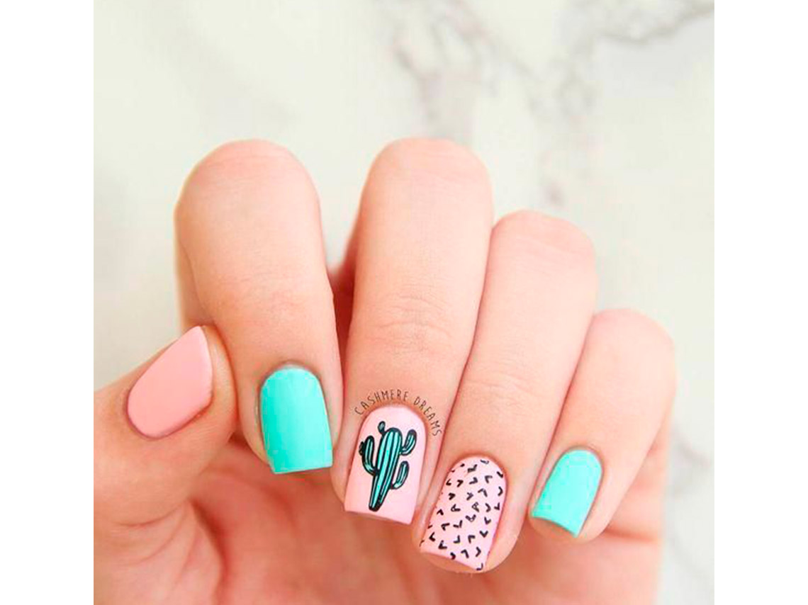 10 ideas para pintar tu uñas con diseños de nopalitos 7