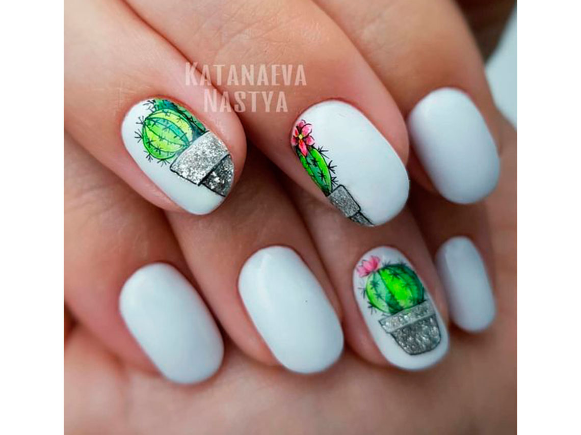 10 ideas para pintar tu uñas con diseños de nopalitos 9