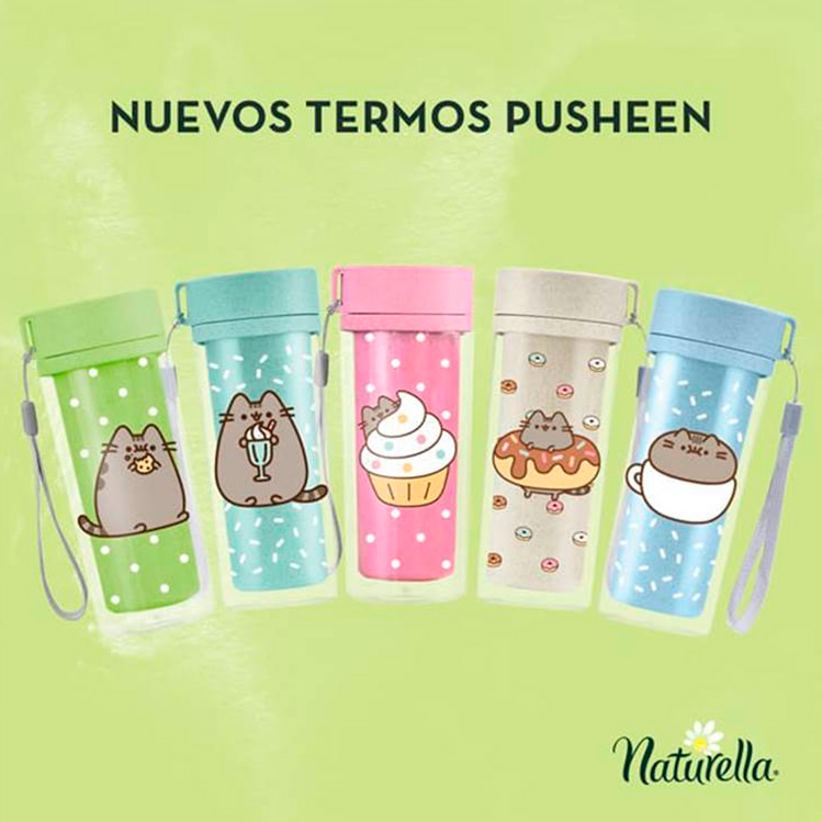 Naturella te regala un kit de toallas con termo de Pusheen