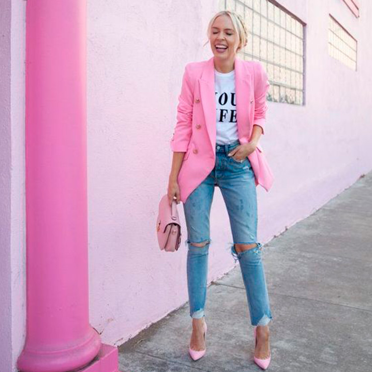 10 outfits con tacones y jeans para ir a trabajar y verte elegante