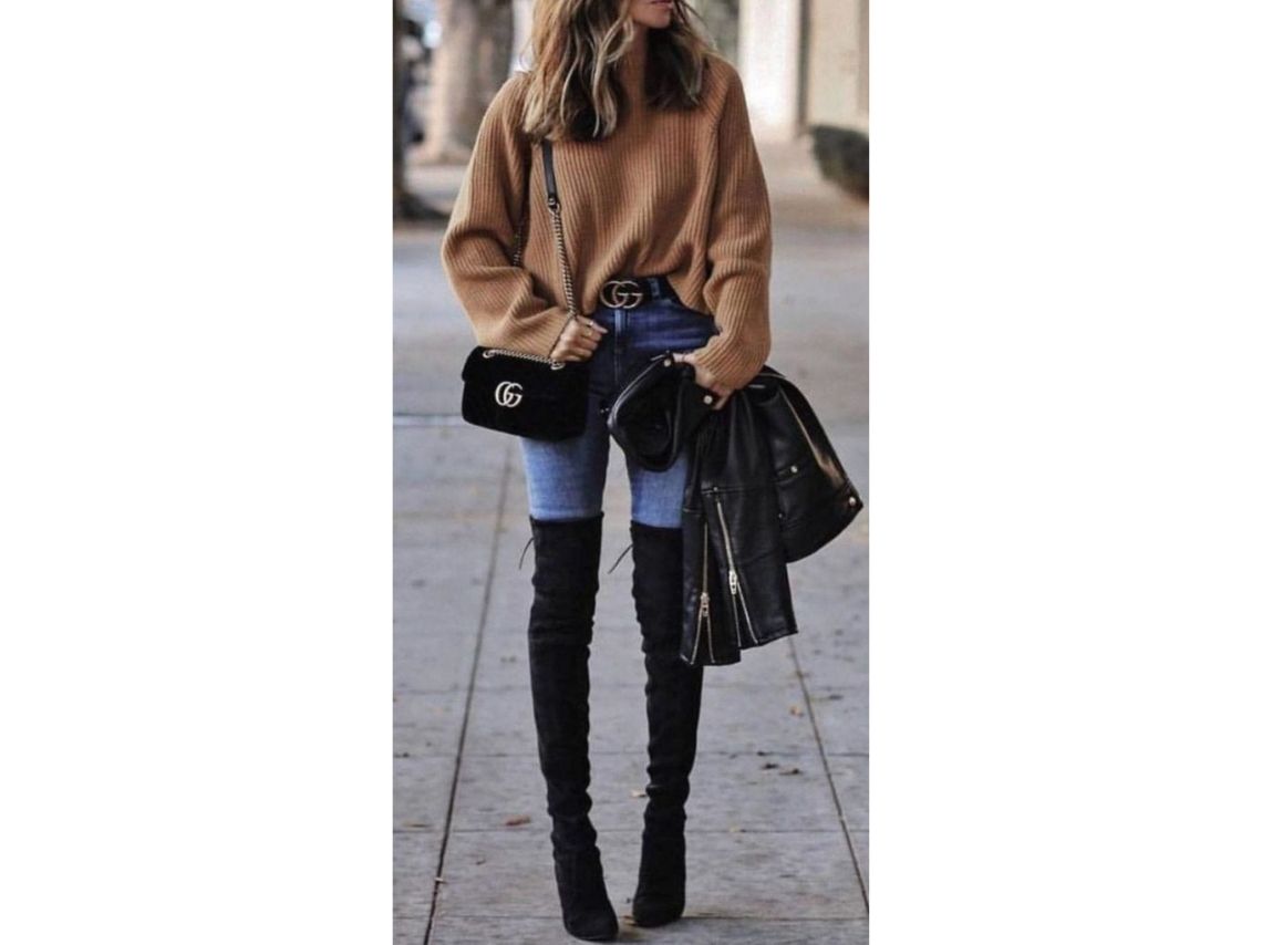 outfits con botas altas para verte increíble