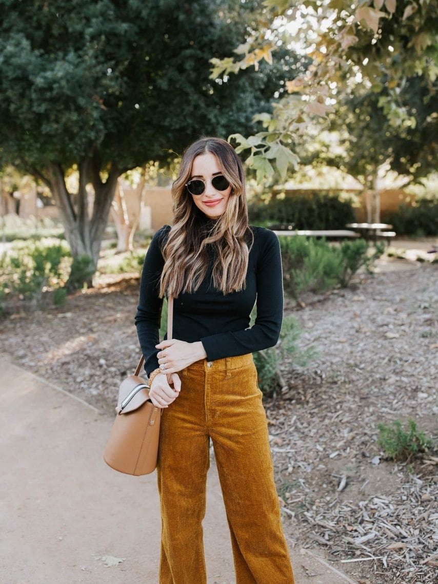 10 outfits con pantalones de pana para ir a la oficina