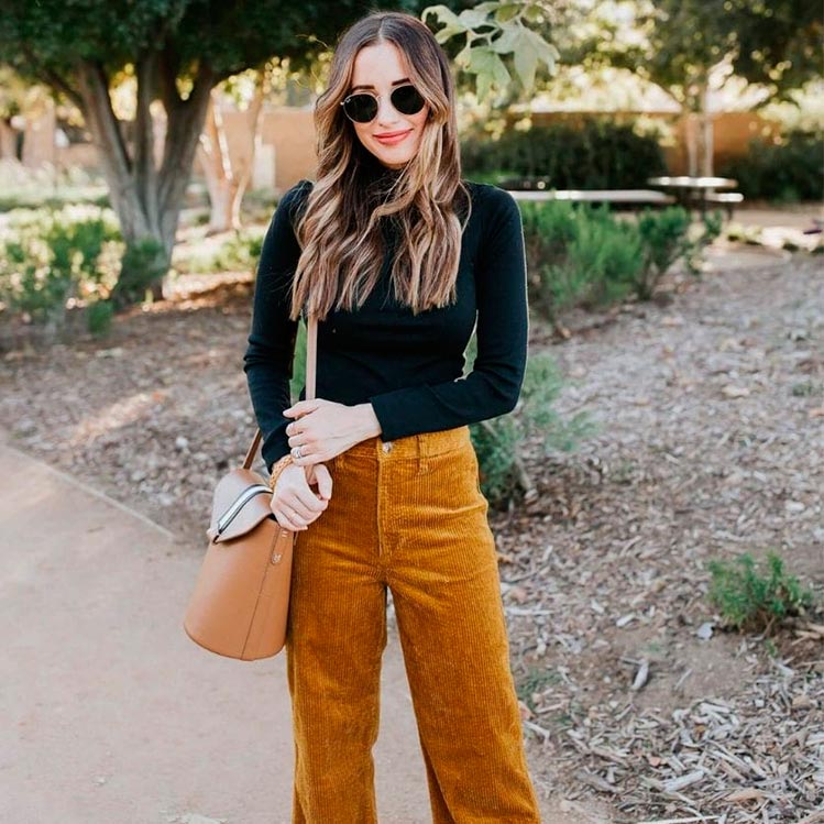 10 outfits con pantalones de pana para ir a la oficina